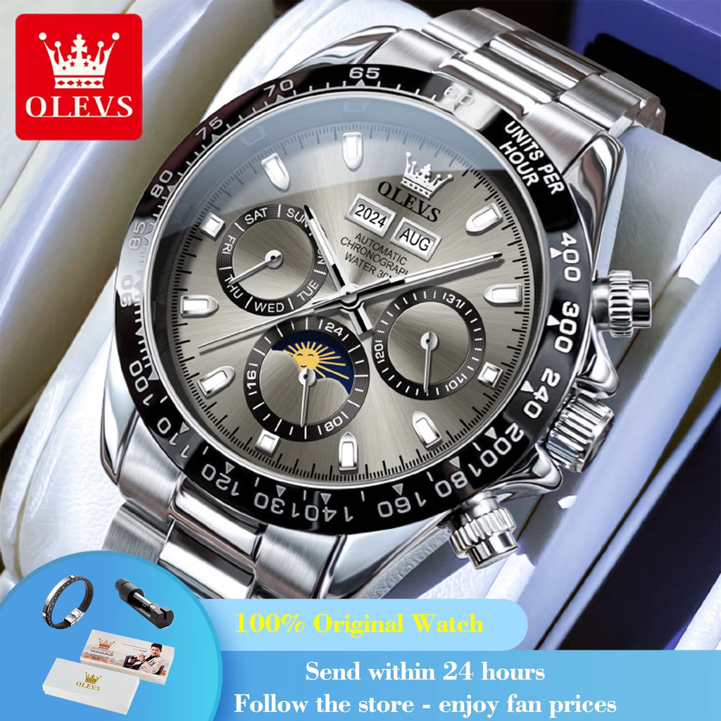 KOASIC 6654 Moon Phase Automatic Watch for Men